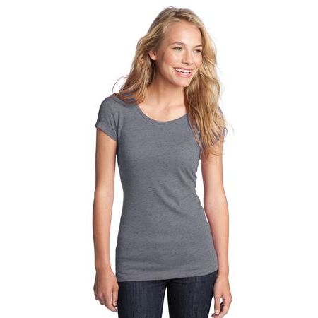 District ®  - Juniors Textured Girly Crew Tee. DT270