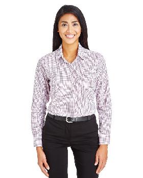 Devon & Jones Ladies' CrownLux Performance Micro Windowpane Shirt