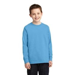 Port & Company ®  Youth Long Sleeve 5.4-oz 100% Cotton T-Shirt. PC54YLS